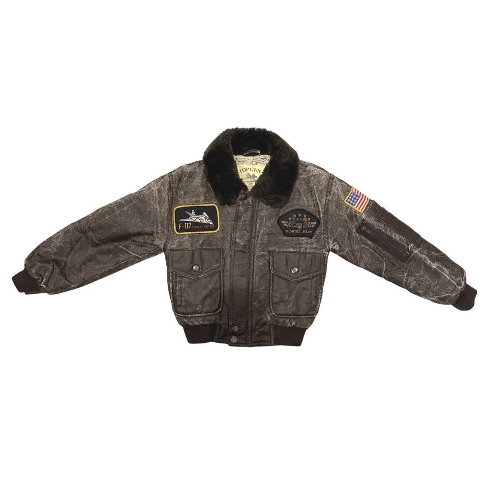 Kids Top Gun Maverick Fighter Pilot‎ Bomber Jacket Rothco F-117 Stealth X-Small
